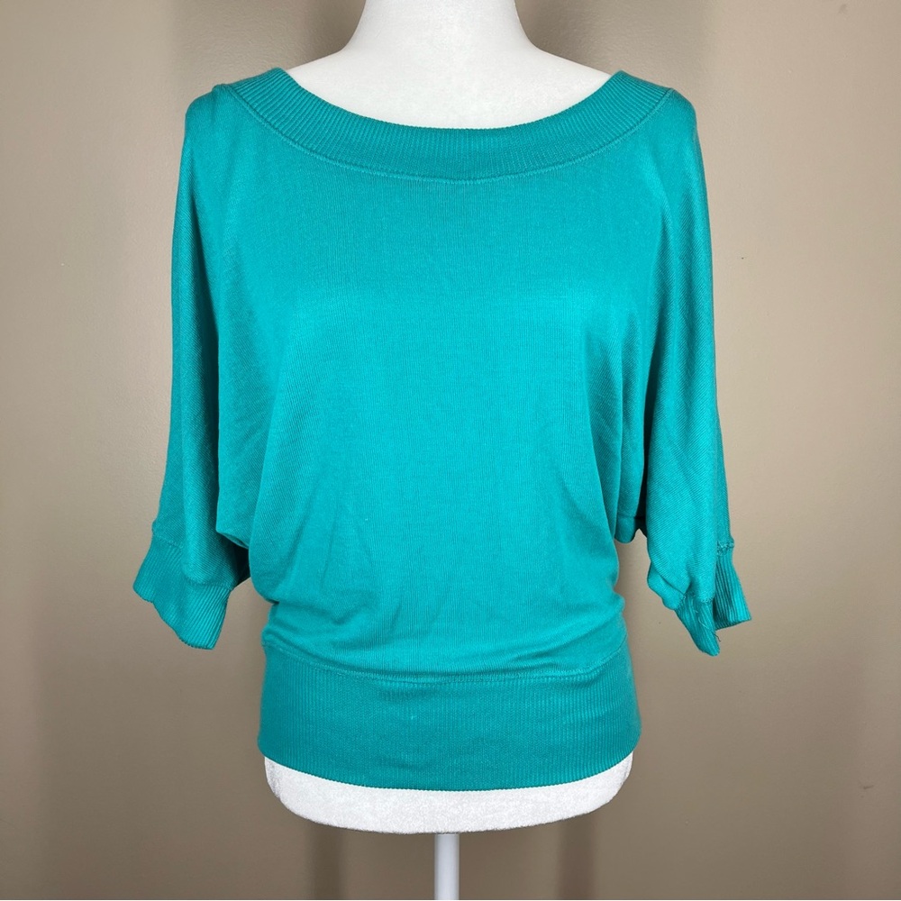 Pure Rebel Women’s 3/4 Batwing Sleeve Dolman Sweater Size Large